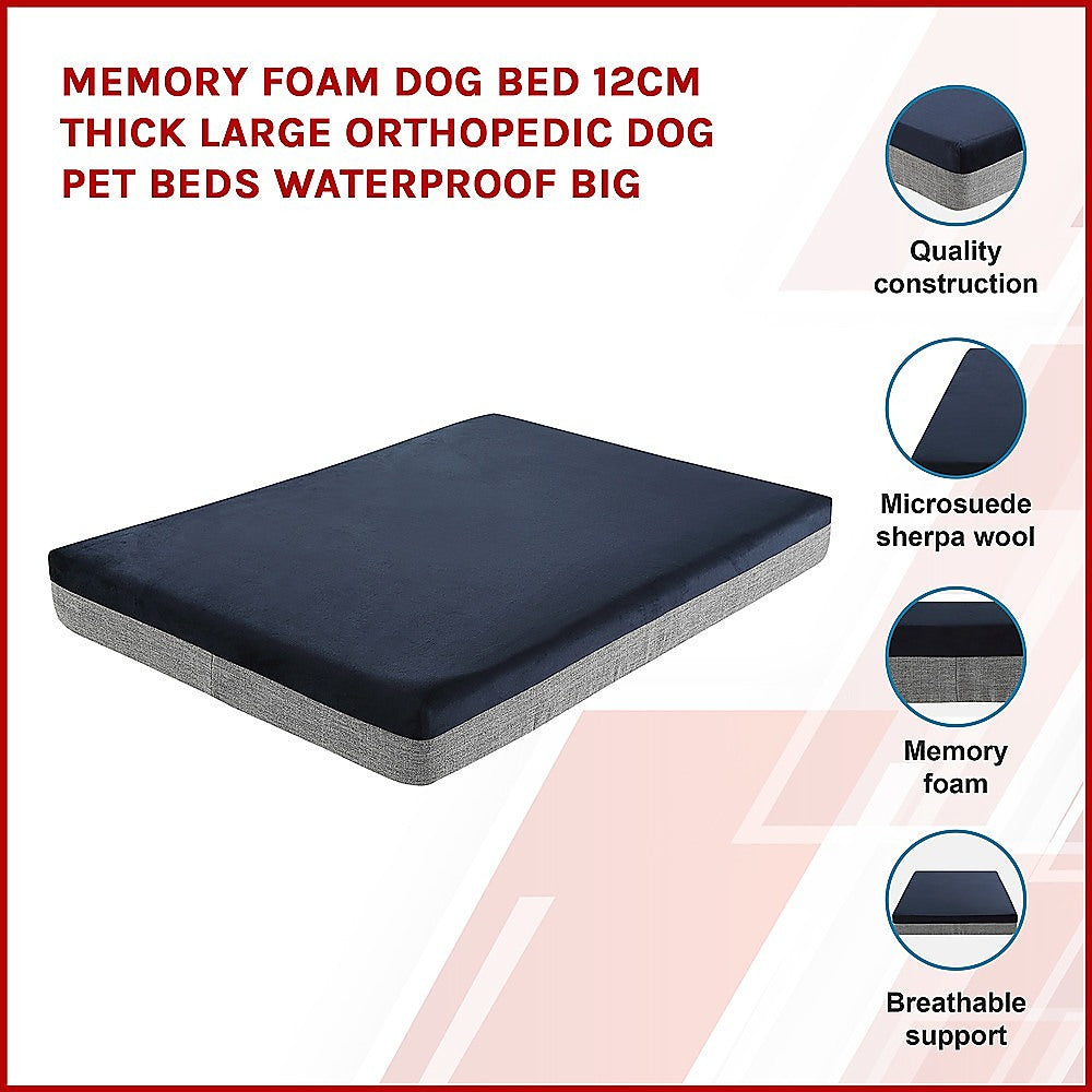 Waterproof Memory Foam Dog Bed